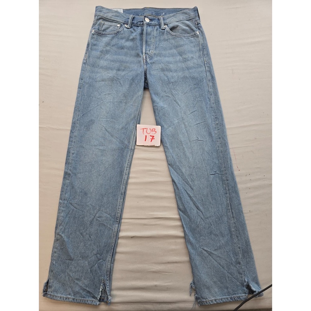 HM Original Straight Regular Fit Jeans Light Wash Blue Denim Mens 30/32